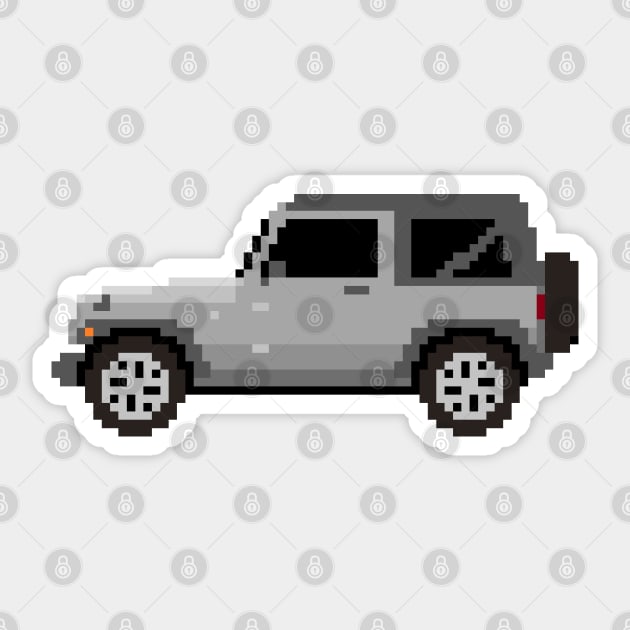 Jeep Wrangler Pixelart Sticker by retsbor10@comcast.net